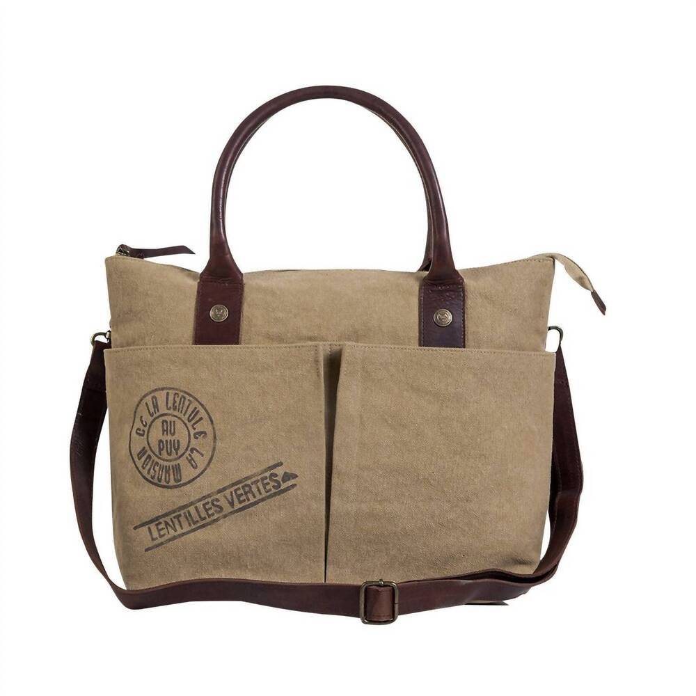 NEW MYRA BAG lentilles craftsman vintage-look shoulder bag in brown